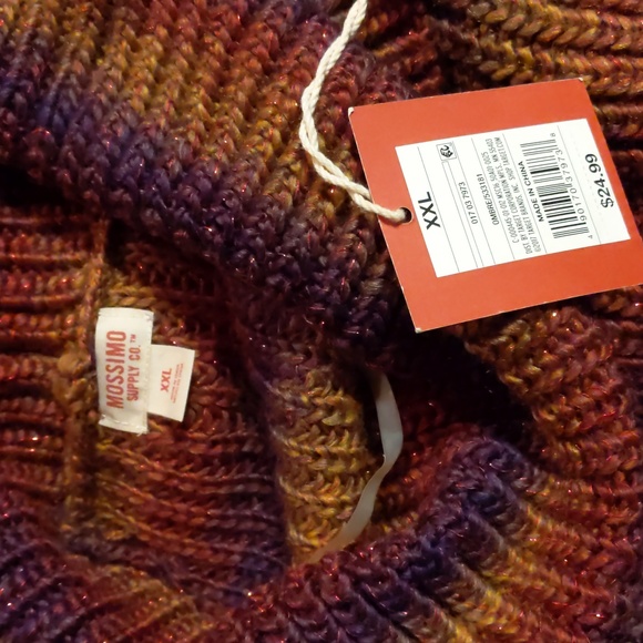 Mossimo autumn color cowlneck sweater sparkles size XXL - Picture 3 of 3